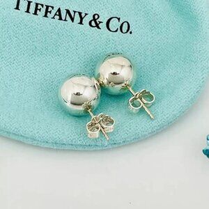 Tiffany & Co Sterling Silver 10mm Bead Ball Stud Earrings